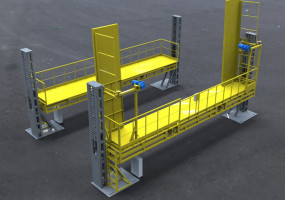 Площадки для обслуживания крупногабаритного оборудования с откидными трапами