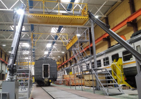 Стапель для вклейки лобового и боковых стекол кабины машиниста