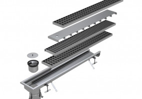 Лоток GRENT S водосборный канализационный нержавеющий