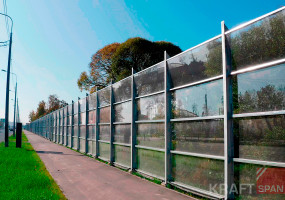 Светопрозрачный шумозащитный экран