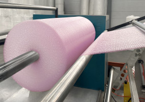 Воздушно-пузырчатая пленка розовая ESD, упаковка для электронных компонентов