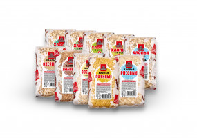 Хлопья "Элитпак" не требующие варки, при этом сохраняют все полезные свойства. Пачки весом 400г.