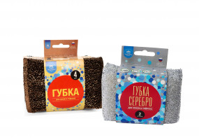 Губки для посуды в оплётке