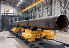 Дробеструйная камера и телега с поворотным механизмом