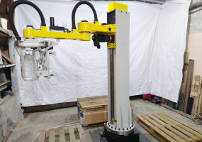 Колонный робот манипулятор укладчик с большой зоной досягаемости 