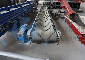 Конвейер ленточный желобчатый наклонный