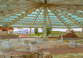 Защитный купол над Ханским дворцом в городе Болгар. Размеры купола: 38х38м