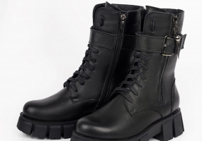 Ботинки женские высокие на шерсти