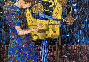 Панно из мозаики "Музыка"