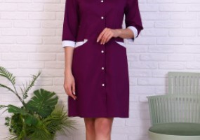 Халат женский 186 СVC. Цвет: сливовый Артикул: ХЖ186СА-28 1 450 руб./шт