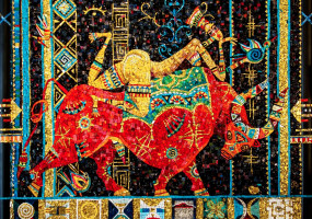 Панно "Властительница (Золотой телец)"