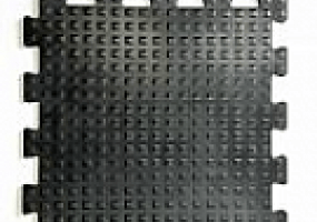 Резиновая плитка "Спецпол Квадро", 10 мм, 500х500 мм, черная 