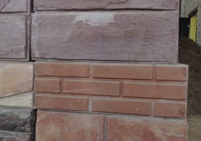 Разные фактуры готового блока