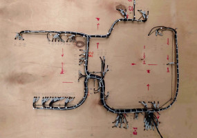 Сборка жгута на шаблоне