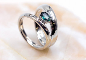 Кольцо с двойной шинкой