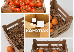 Продукция "Комупак": картонный лоток для фруктов и овощей сохраняет свежесть, обеспечивает безопасность