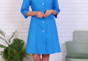 Халат женский 194 TC. Цвет: васильковый Артикул: ХЖ194ТСА-13 940 руб./шт