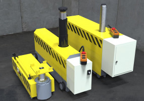 Комплект домкратов передвижной для вывешивания колесной пары