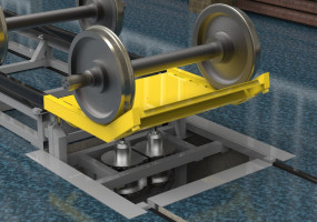 Подъемник-опускатель колесных пар