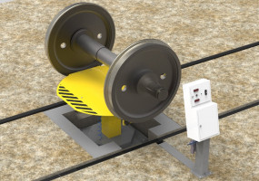 Подъемно-поворотный стол служит для подъема колесной пары