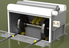 Установка сухой очистки колесной пары