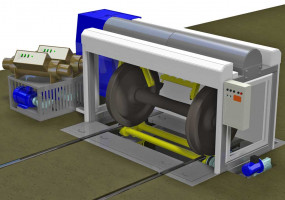 Машина мойки (обмывки) колесных пар вагонов