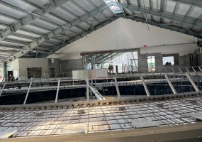 Монтаж доильного зала и корпуса номер 3 коровника. Пензенская область (Животноводческая ферма 3000 голов КРС)