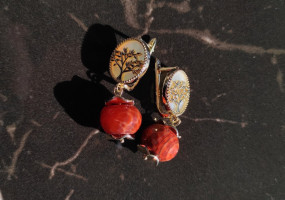 серьги агат