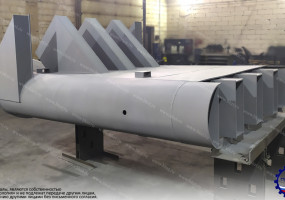 Горелка пылеугольная для парового котла БКЗ-210-140-8.  Изготавливаем пылеугольные горелки, которые служат для организованного ввода угольной пыли и воздуха в топку. 