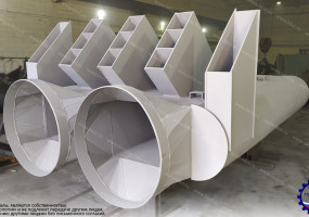 Горелка пылеугольная для парового котла БКЗ-210-140-8.  Изготавливаем пылеугольные горелки, которые служат для организованного ввода угольной пыли и воздуха в топку. 