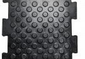 Резиновая плитка "Спецпол Квадро", 10 мм, 500х500 мм, черная 