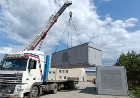 ДГУ 1200 кВт на двигателе Mitsubishi в блок-контейнере, габаритные размеры 10000х3000х3000мм,