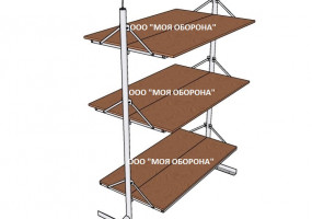 Унифицированные нары металлические трехъярусные двухсторонние НР132 (В-949.00.00.000). Более подробно на сайте ООО "Моя оборона"  https://oborona.top 