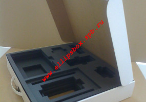 Ложемент из изолона с кейсом из гофрокартона для приборов